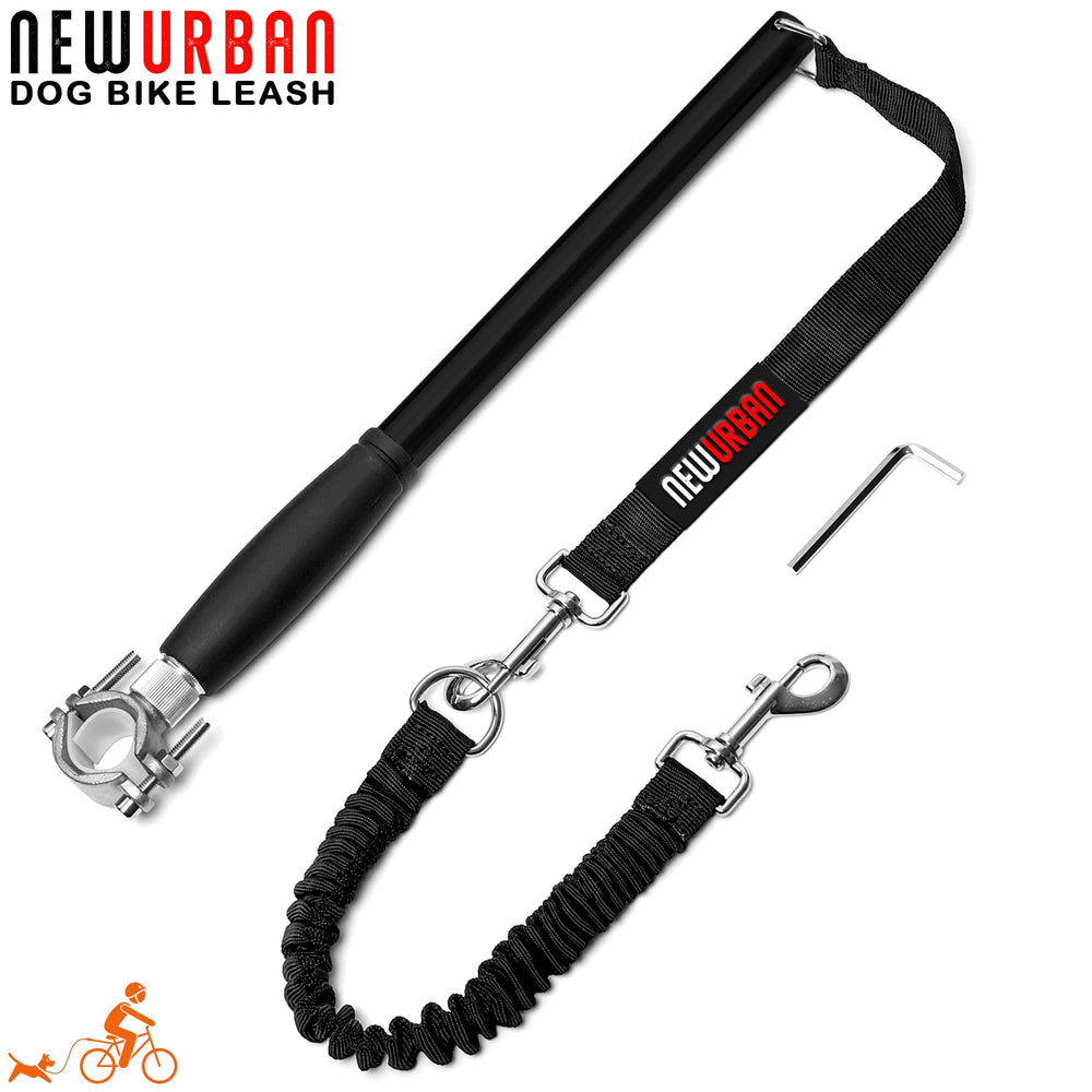 NEWURBAN Hands Free Dog Bike Leash secure attachment and fixed seat lock protect bike frame.
