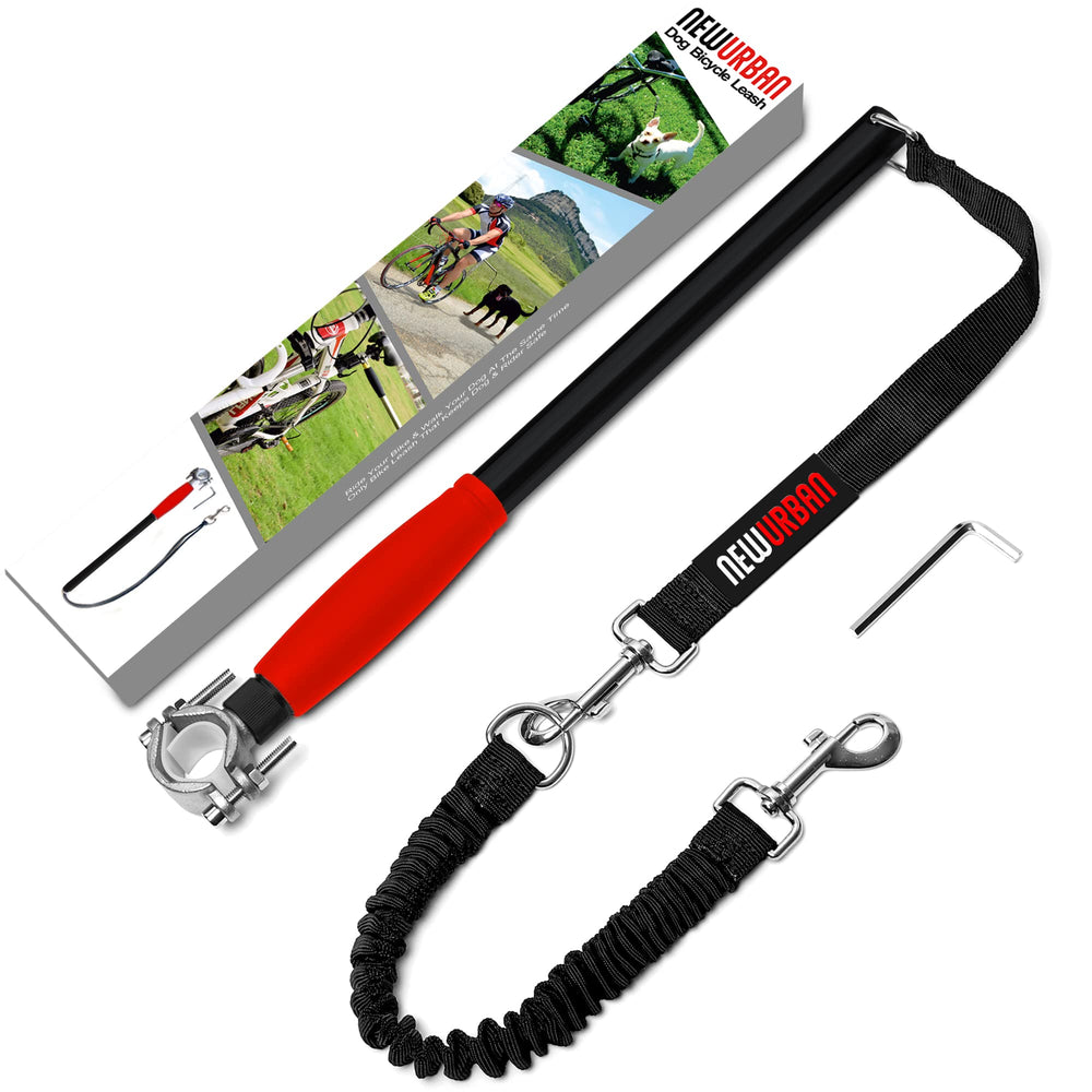 NEWURBAN Hands Free Dog Bike Leash outdoor-ride demonstrates secure control on trails