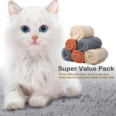 Newwiee khaki blanket folded as a cozy bed liner for pets.