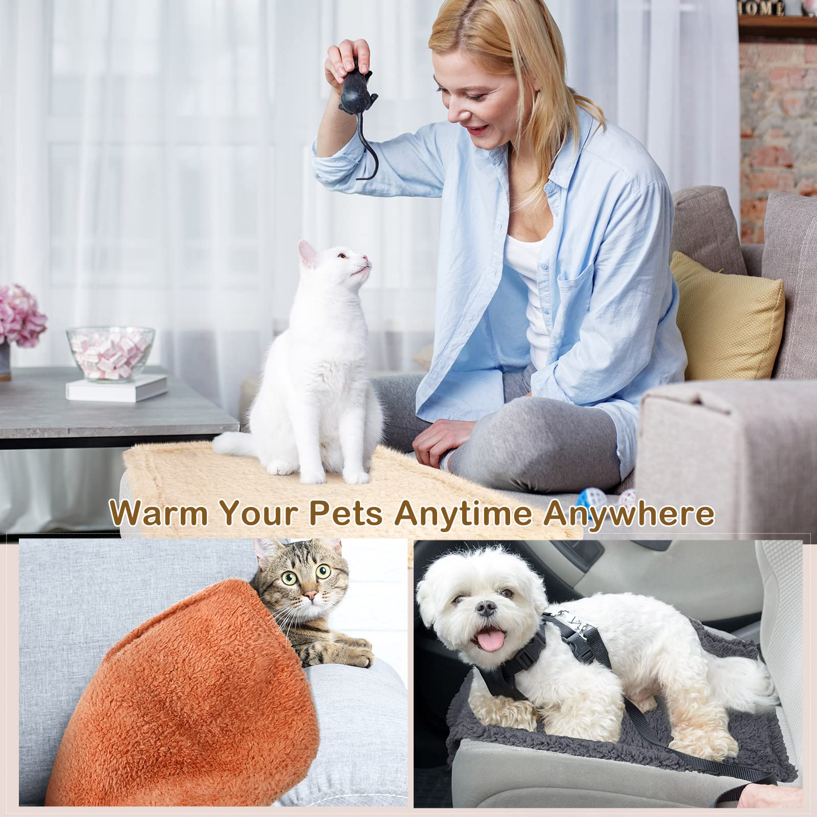 Newwiee small-medium-pets blanket used outdoors during travel.