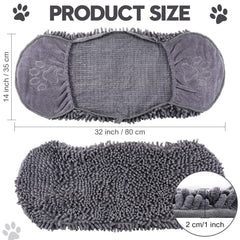 Newwiee dog shammy towel quick-dry action for mud and water removal.