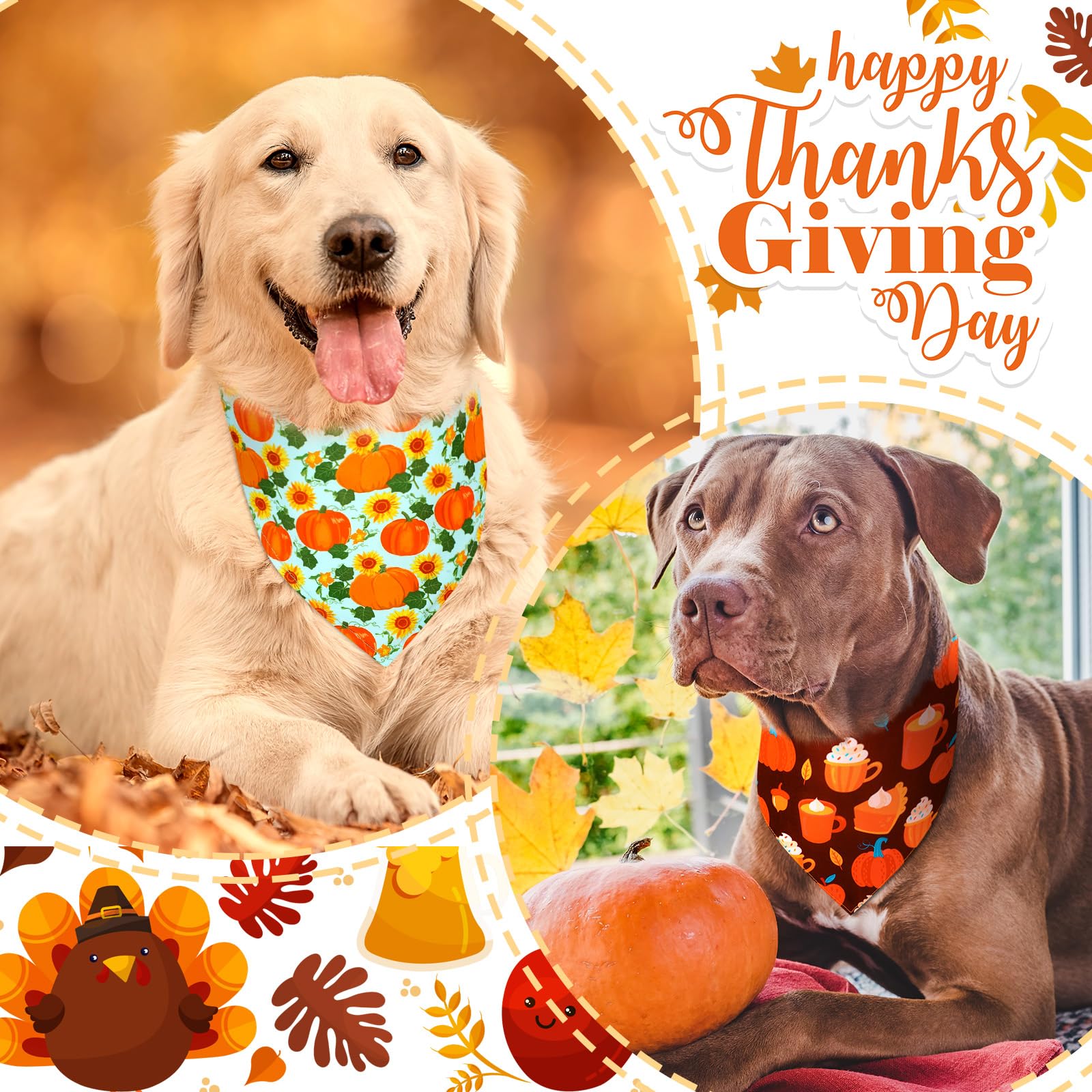 Newwiee polyester dog bandana offers soft touch and durability