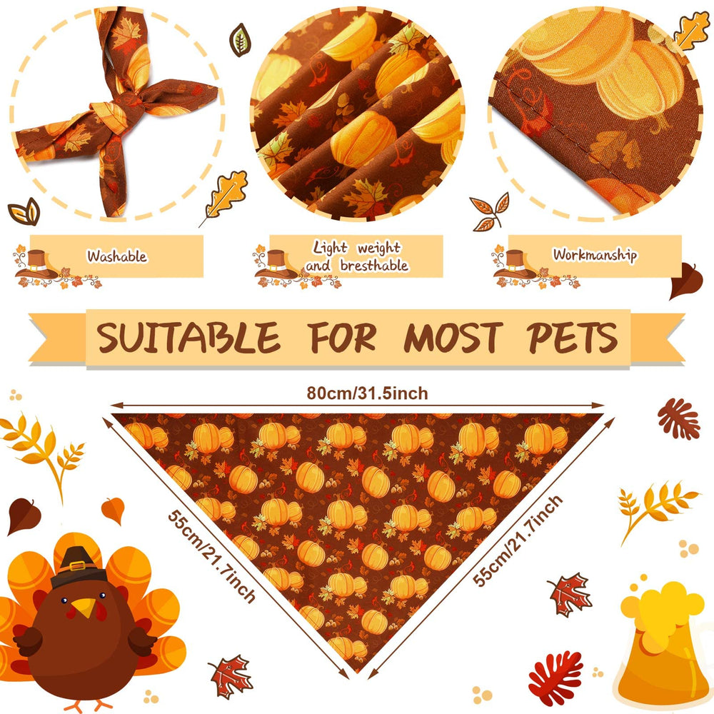 Newwiee Thanksgiving dog bandana featuring maple leaf pattern for celebrations