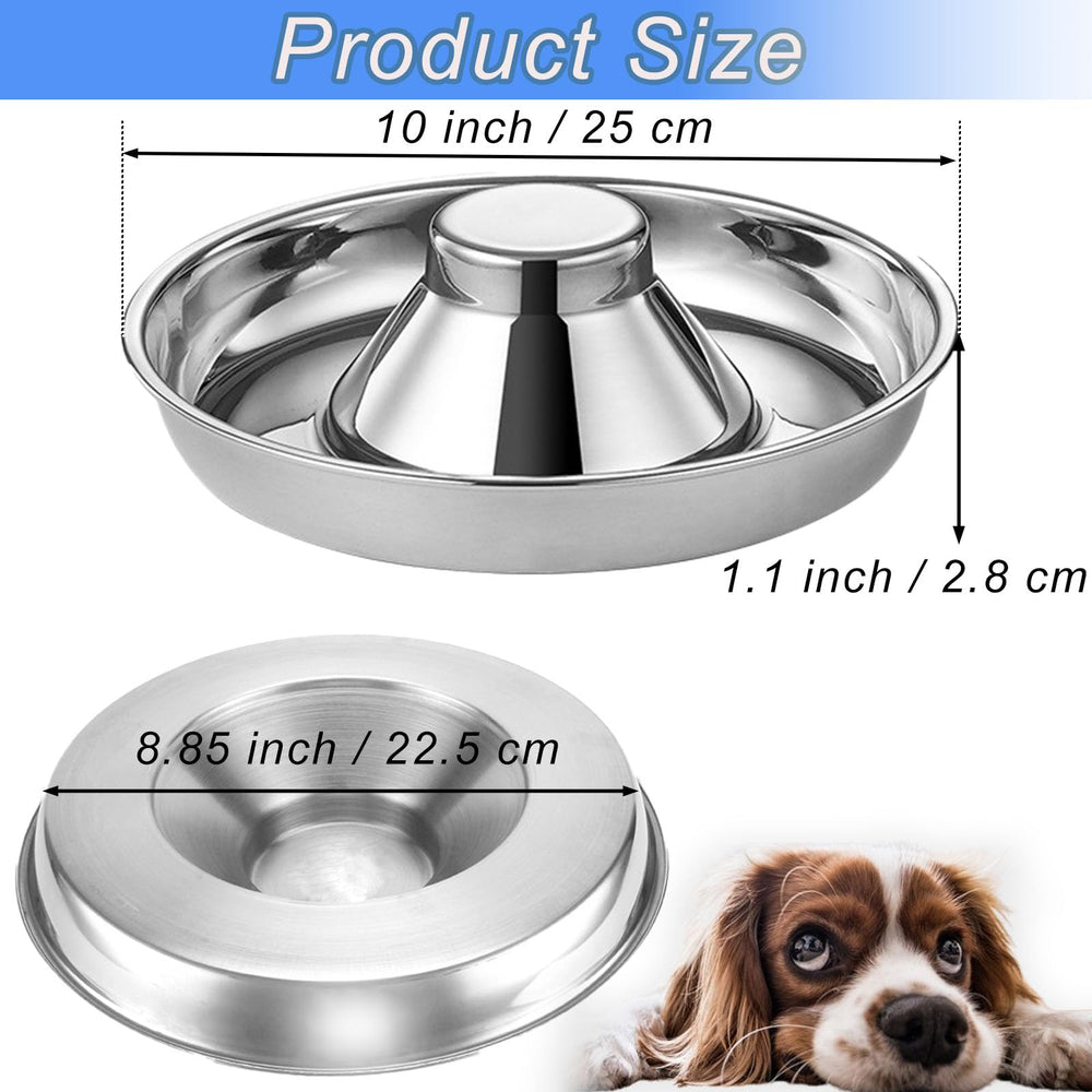 Nexboraque puppy bowl 10in side view highlights non-slip base for stable feeding.