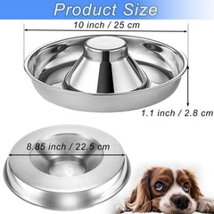 Nexboraque puppy bowl 10in side view highlights non-slip base for stable feeding.