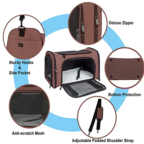 NextFri soft sided carrier large brown foldable design for easy storage