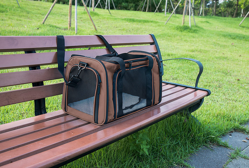 NextFri carrier includes removable cozy fleece bed for pet comfort on journeys