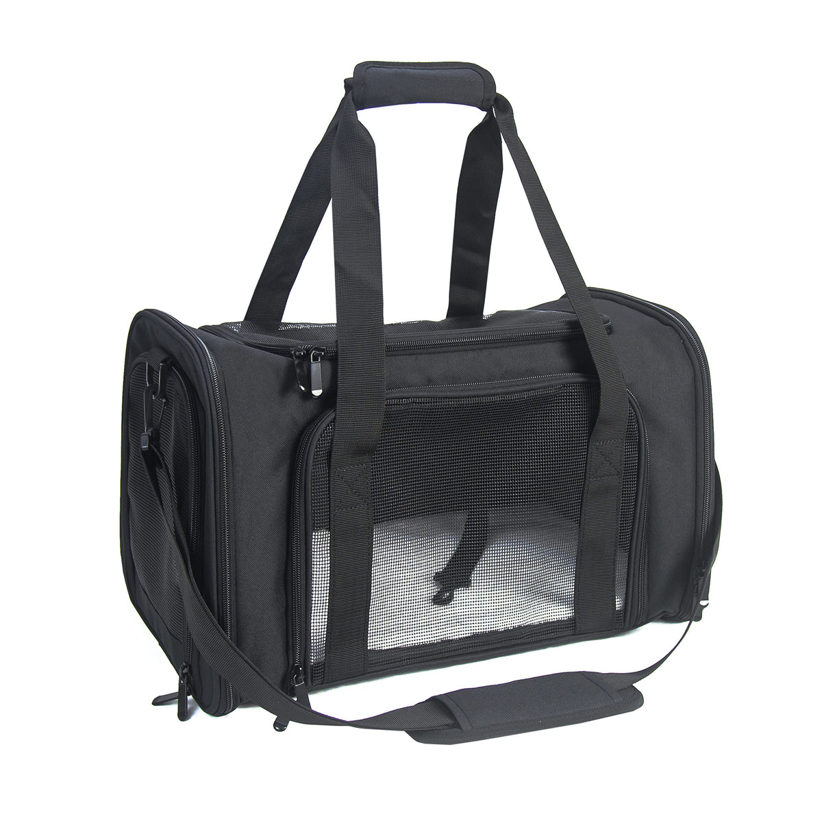 NextFri soft-sided carrier front view for travel-ready transport