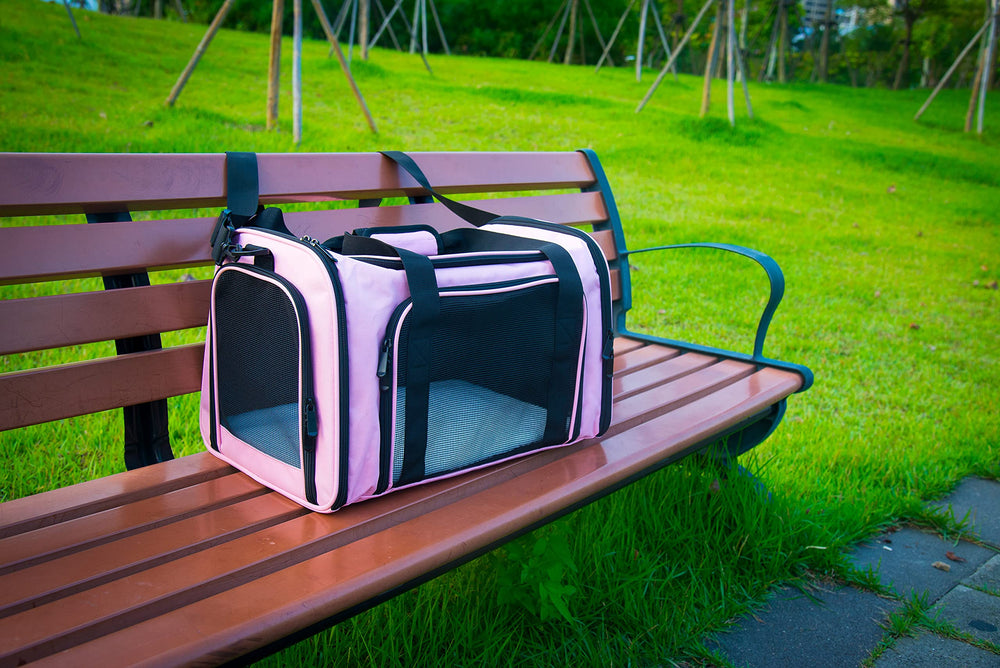 NextFri soft sided carrier medium pink airline-approved carrier for travel