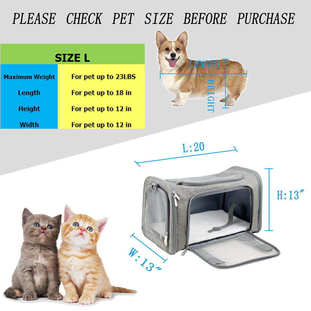 NextFri Soft Sided Carrier removable cozy fleece bed offers nap space