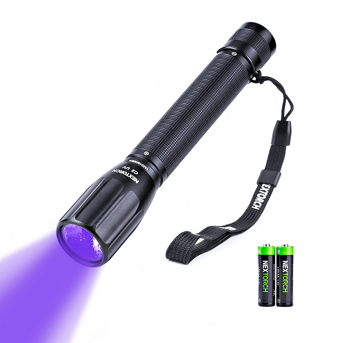 NEXTORCH C2UV 405nm UV light front view reveals hidden stains