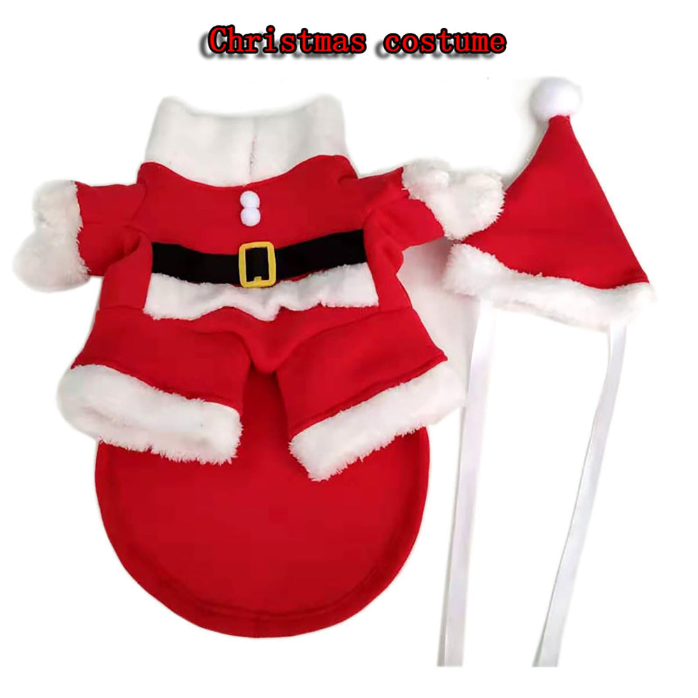 Nezababycos Christmas dog outfit fabric close-up shows soft cotton-poly blend
