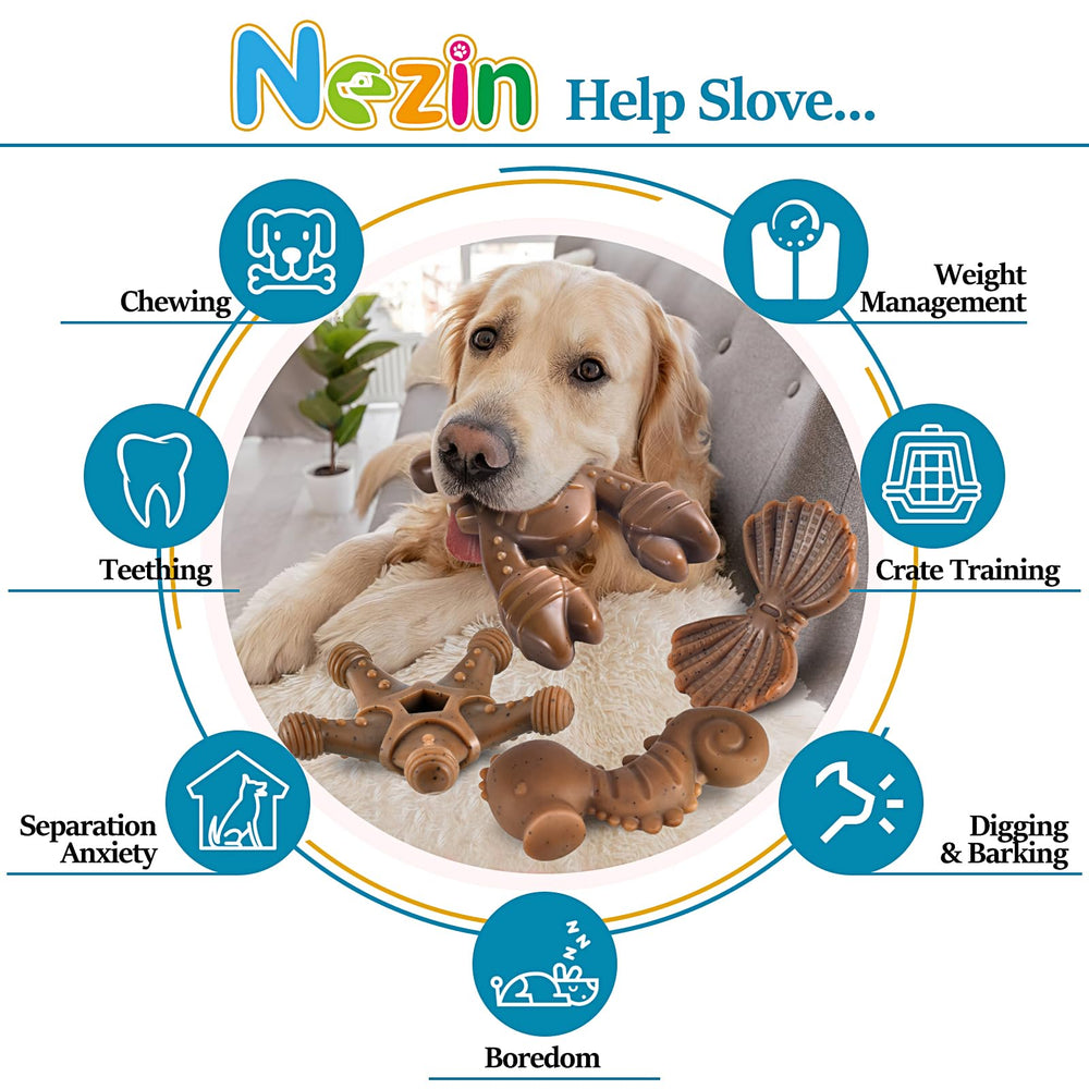 NEZIN dog chews gift set, long-lasting entertainment for dog owners.