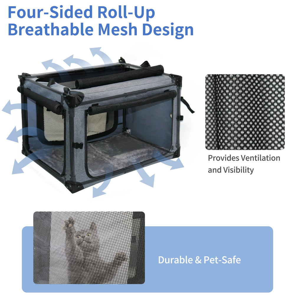 NEZUC four mesh doors enable ventilation and easy access for pets.