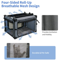 NEZUC four mesh doors enable ventilation and easy access for pets.