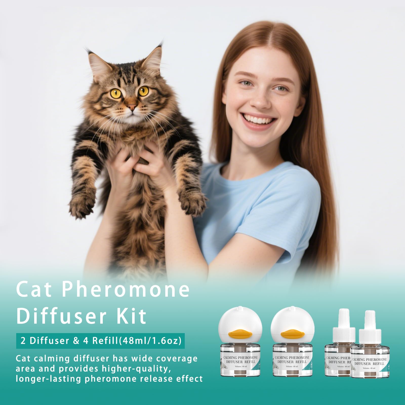 NHMFMLZW diffuser plugged into outlet demonstrates easy, continuous comfort for pets