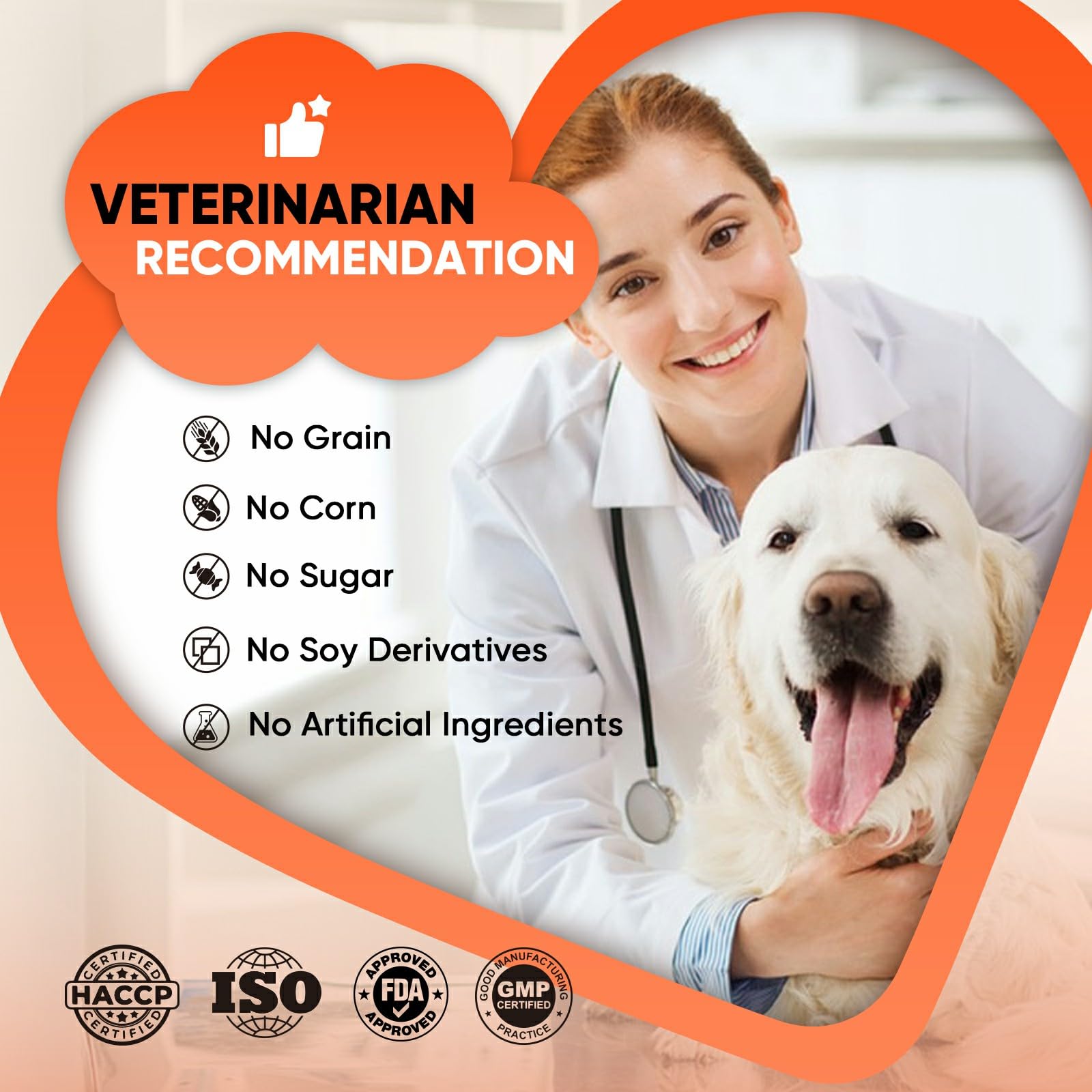 NHWHDJH no-grain dog calming treats packaging emphasizes safety and dietary compatibility.