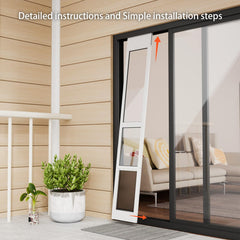 NIAOMAOGOU dog door height adjustment range facilitates a perfect fit for varied doors.
