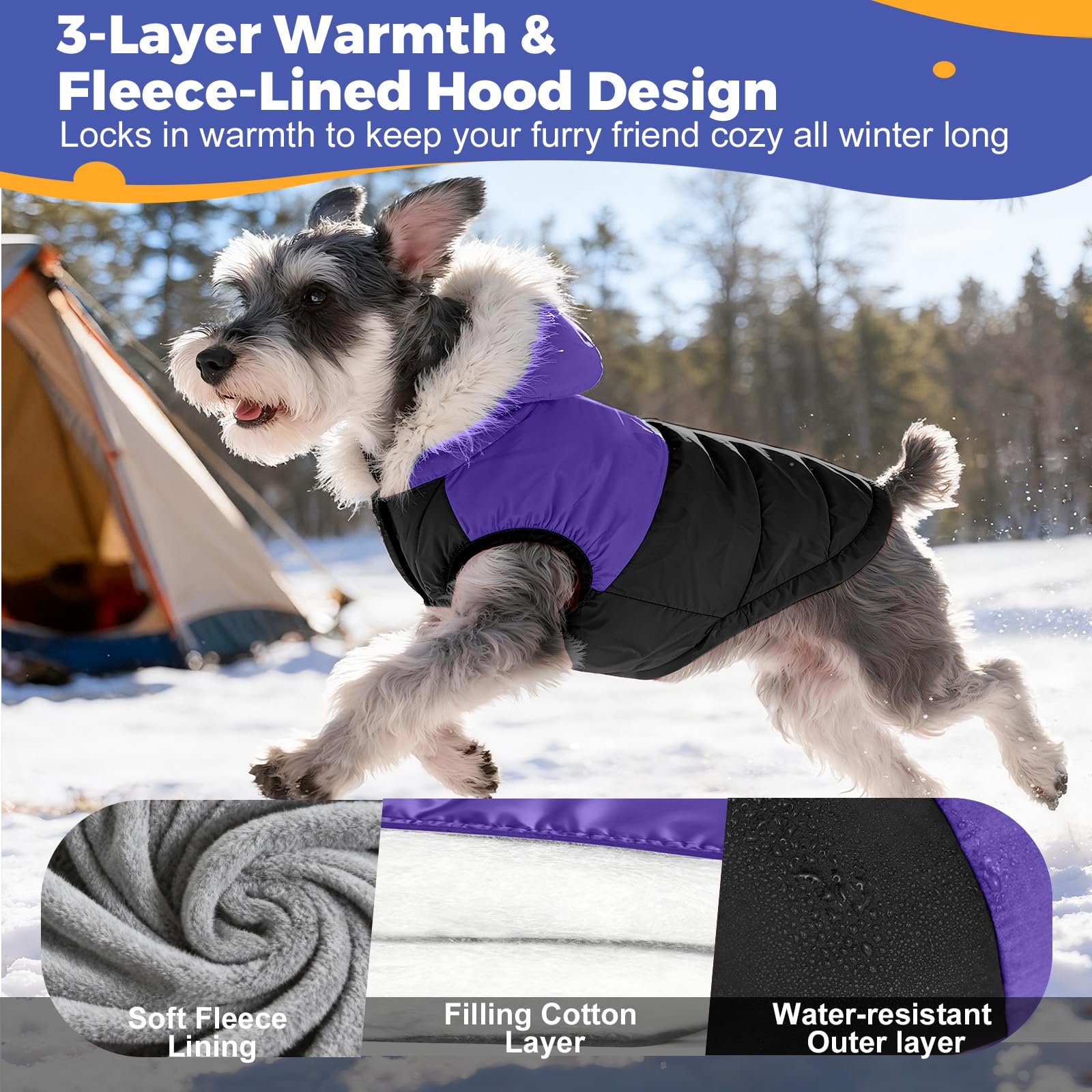 Nibnozy fleece-lined hood closeup showing plush hood for warmth