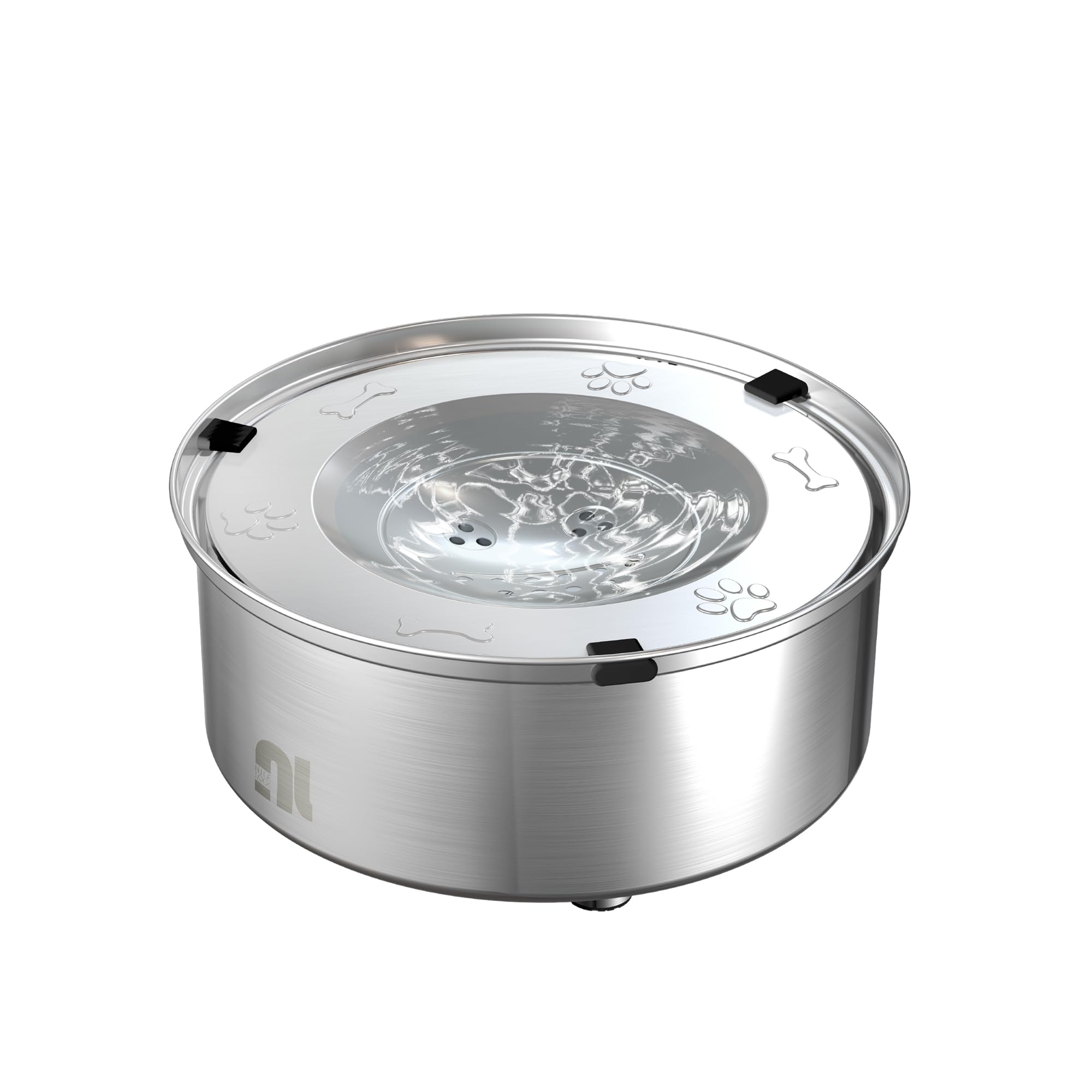 Nicelock dog water bowl no spill top view showing large capacity