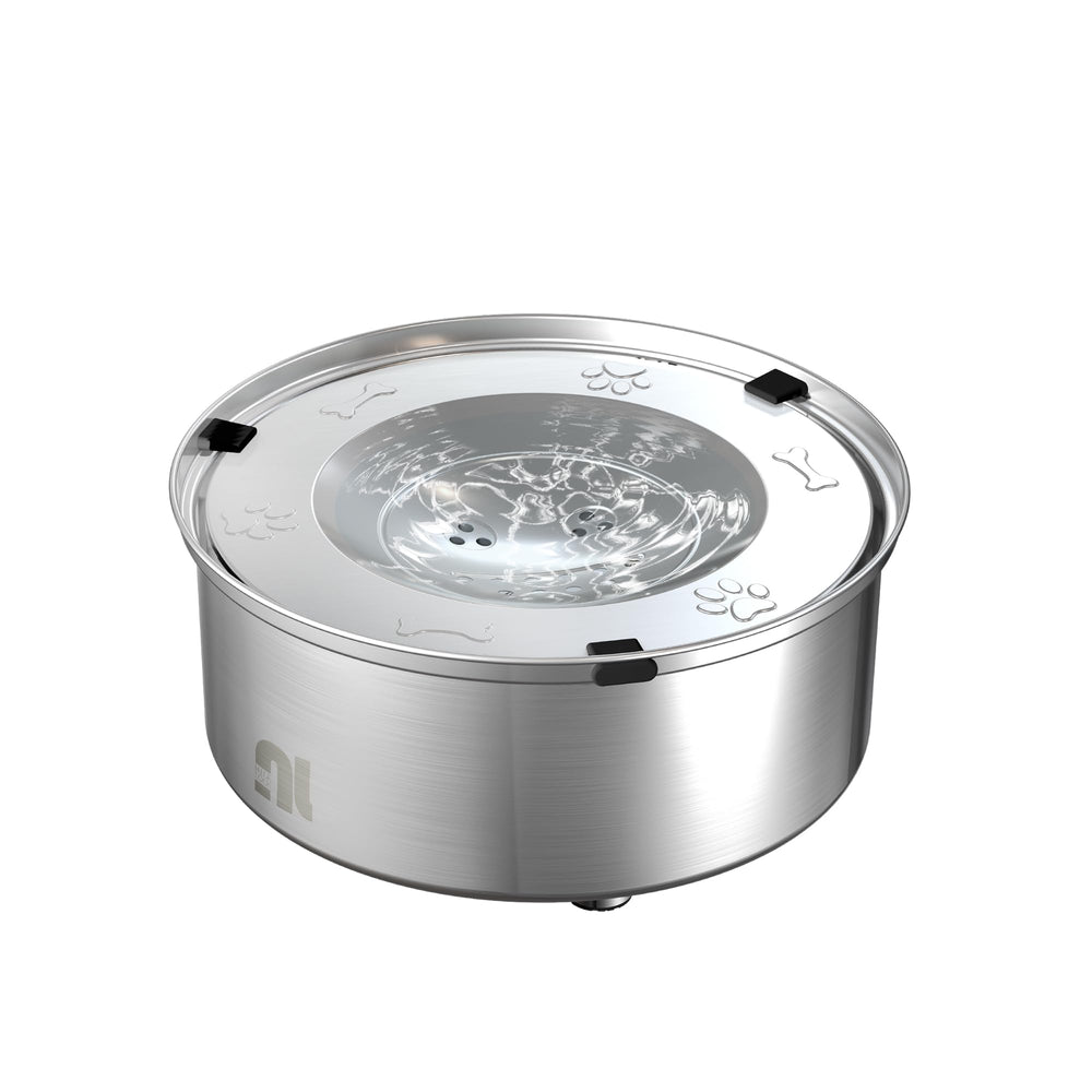 Nicelock dog water bowl no spill top view showing large capacity