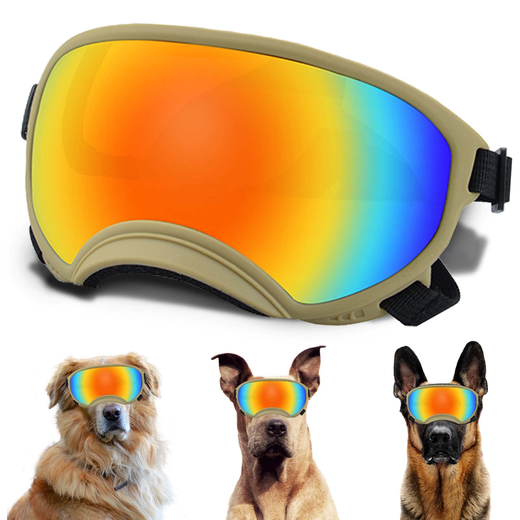 NICERINC PET large dog sunglasses with UV protection for sunny walks