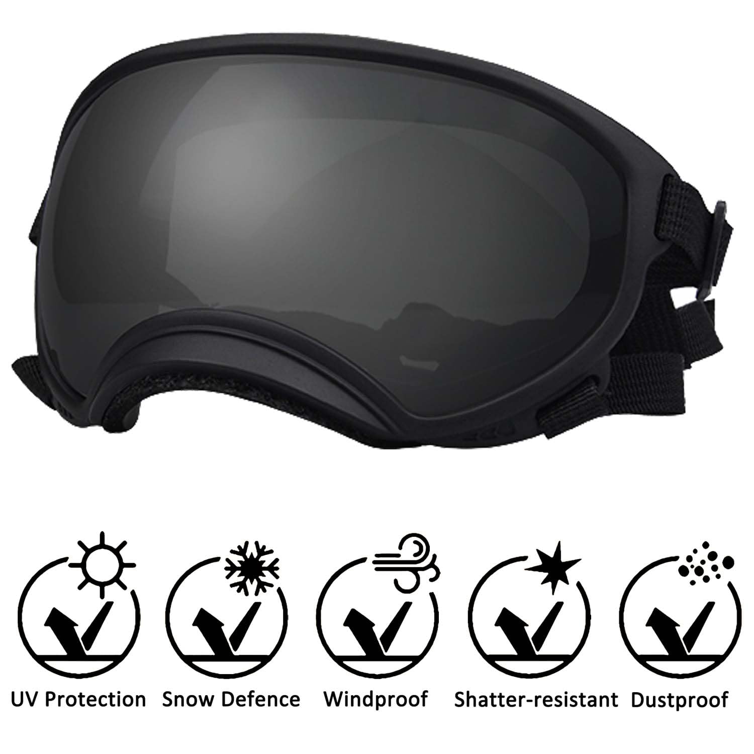 NICERINC PET dog eyewear with adjustable strap secures a comfortable fit