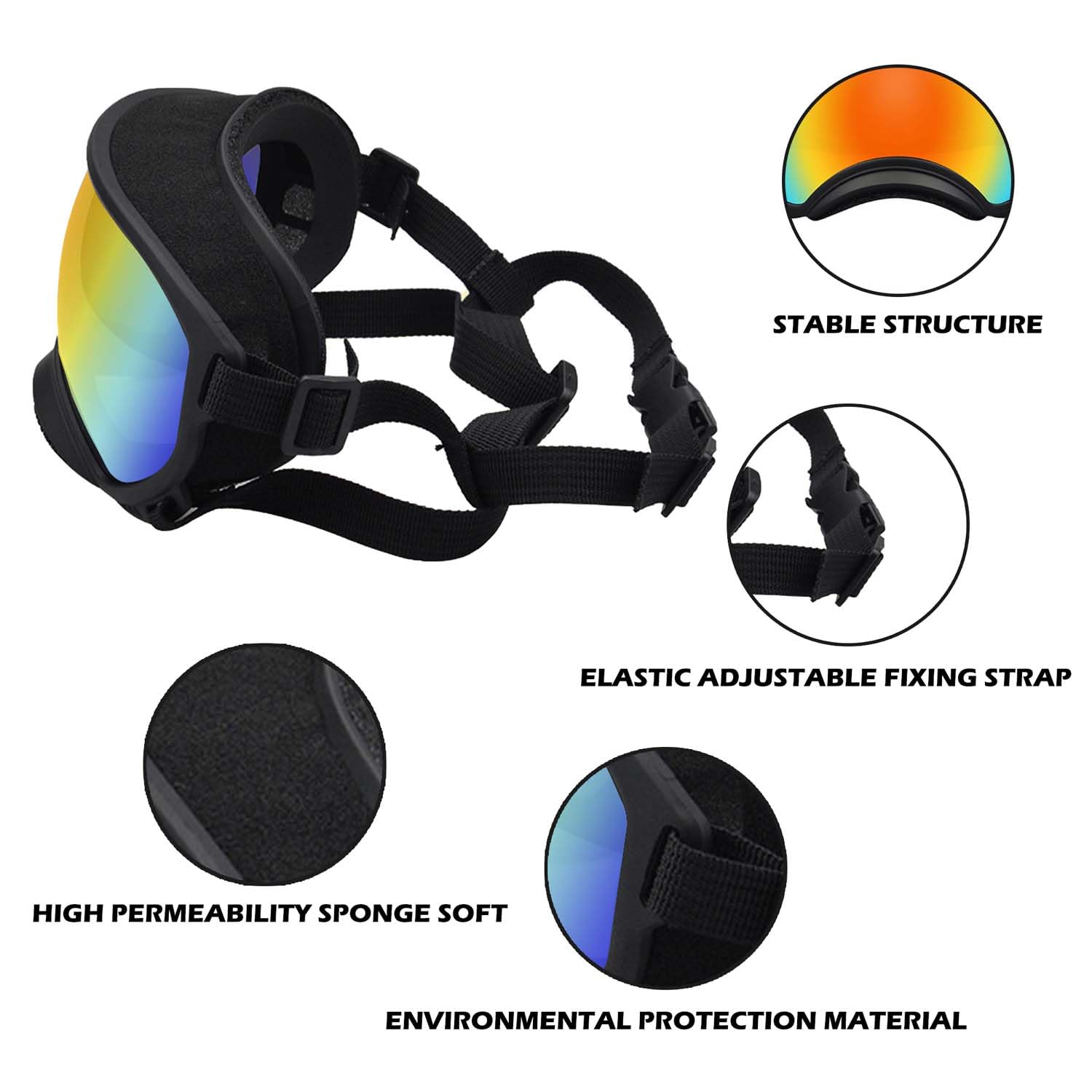 nicerinc pet sunglasses pc lens for clear visibility