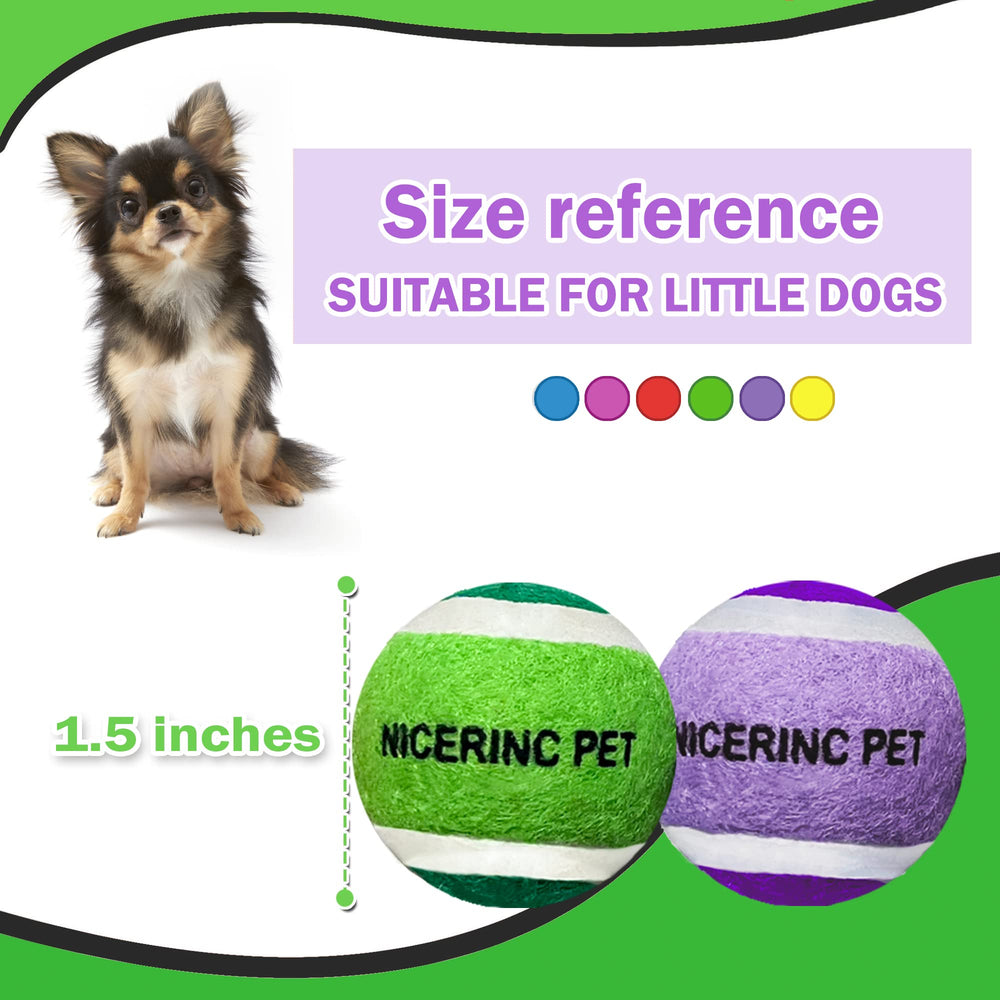 NICERINC PET tennis ball fits small mouths and many launchers for easy play