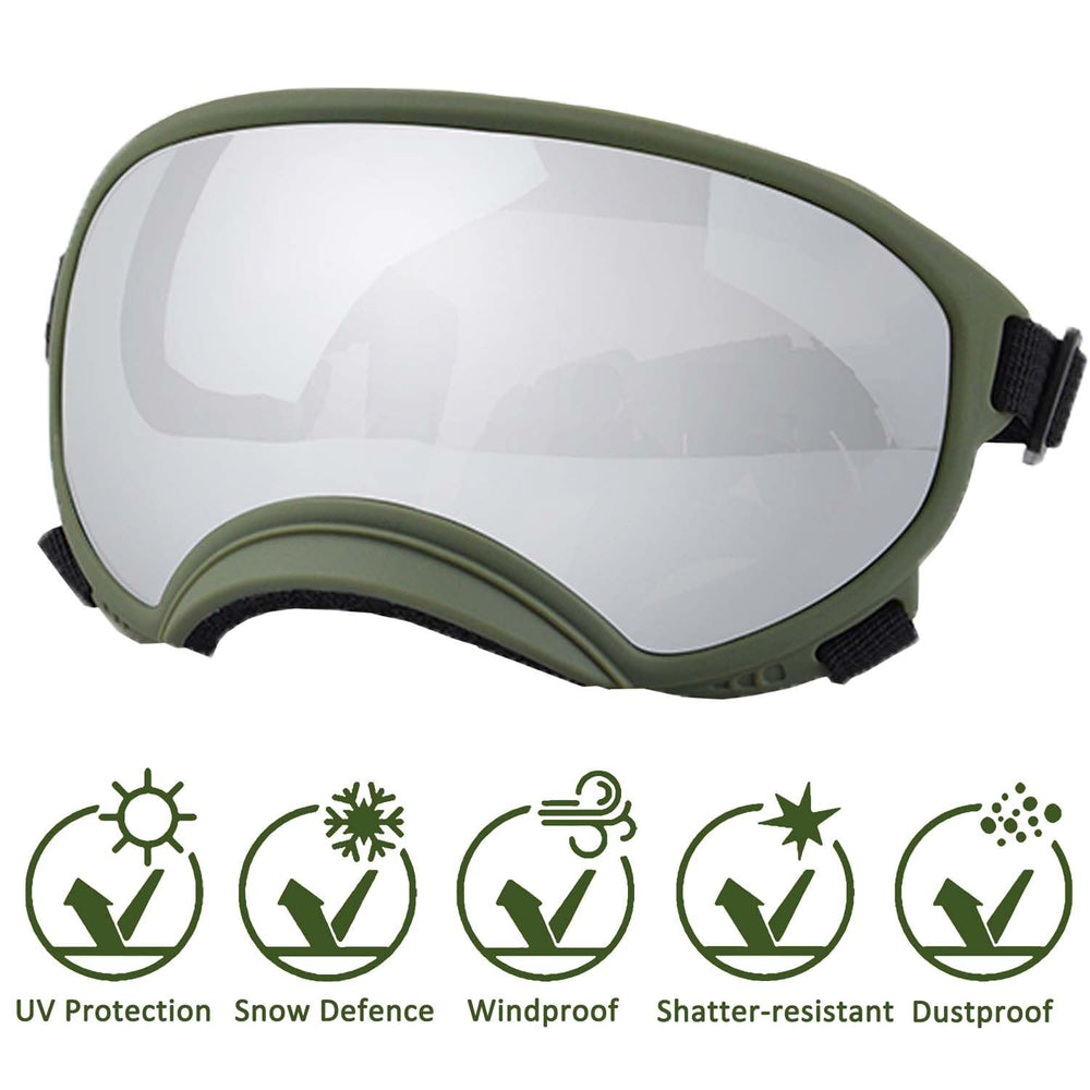 Nicerinc Pet medium dog sunglasses side view shows foam padding.