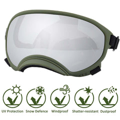 Nicerinc Pet medium dog sunglasses side view shows foam padding.
