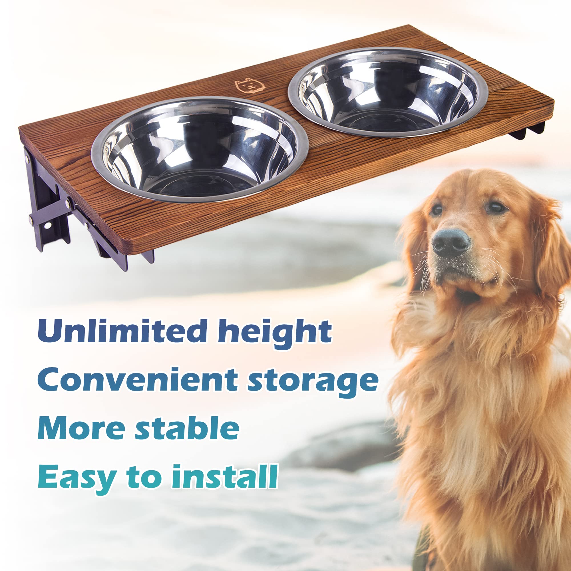 NICERINC PET stainless steel bowls 7-inch inner diameter support larger dogs.