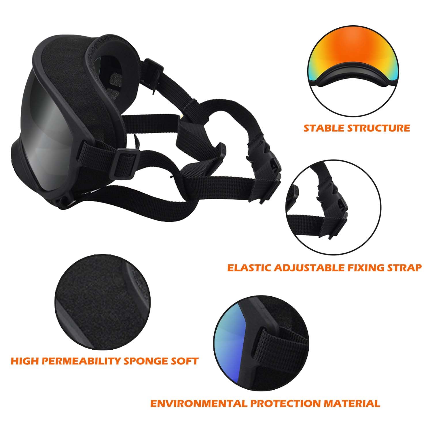 NICERINC PET windproof sunglasses shield eyes during windy car rides