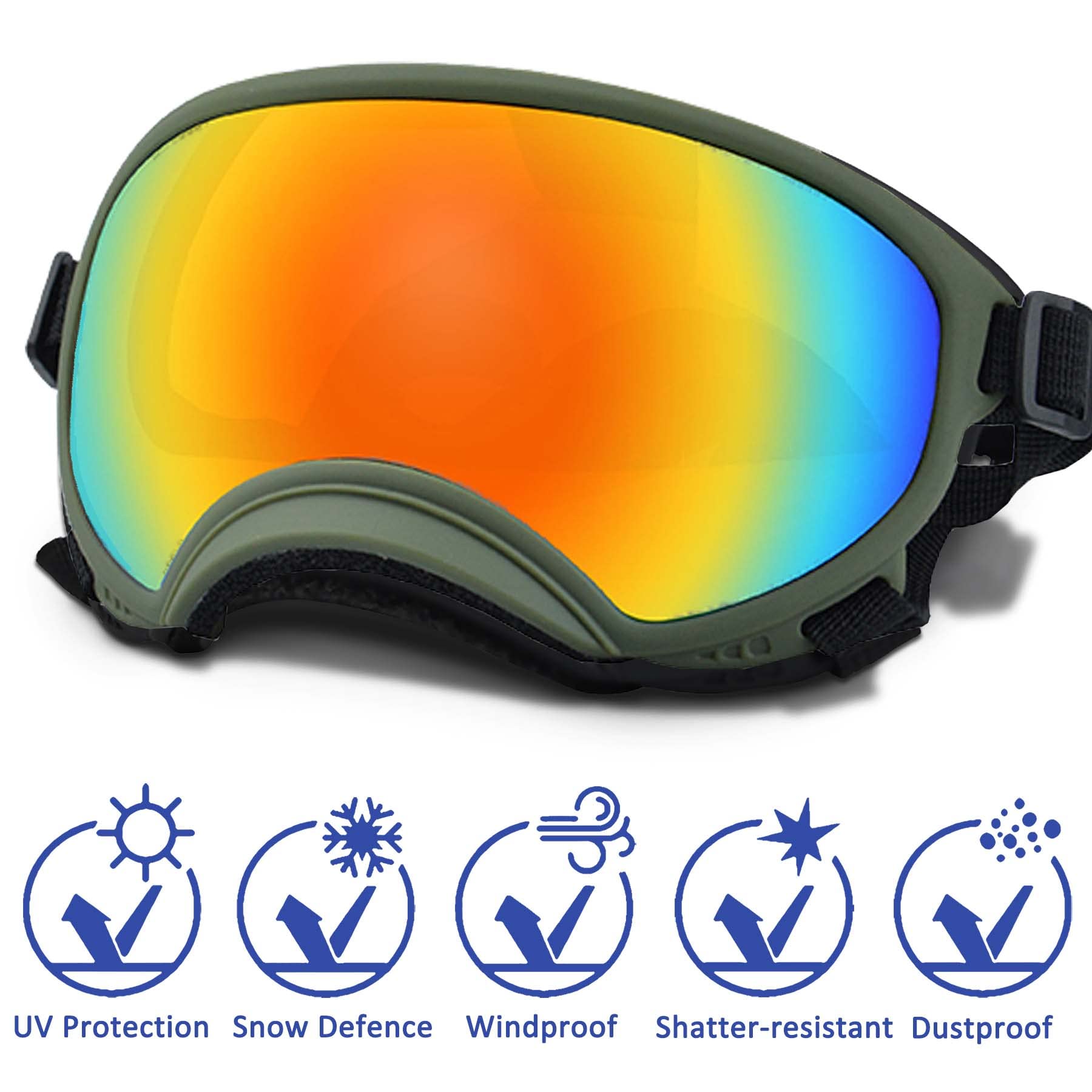 NICERINC PET Winproof adjustable-strap closeup shows secure fit for medium to large dogs