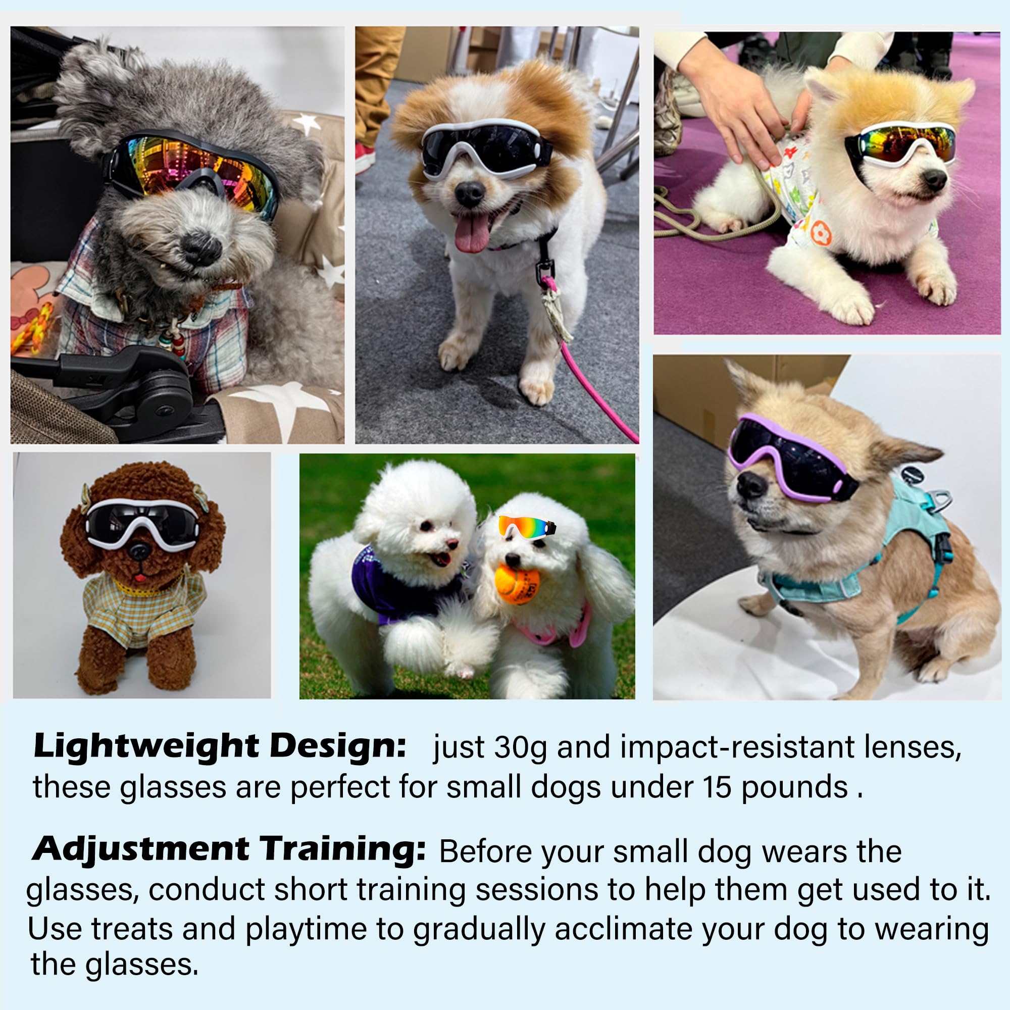 NICERINC PET protección ocular en días soleados para paseos y coche.