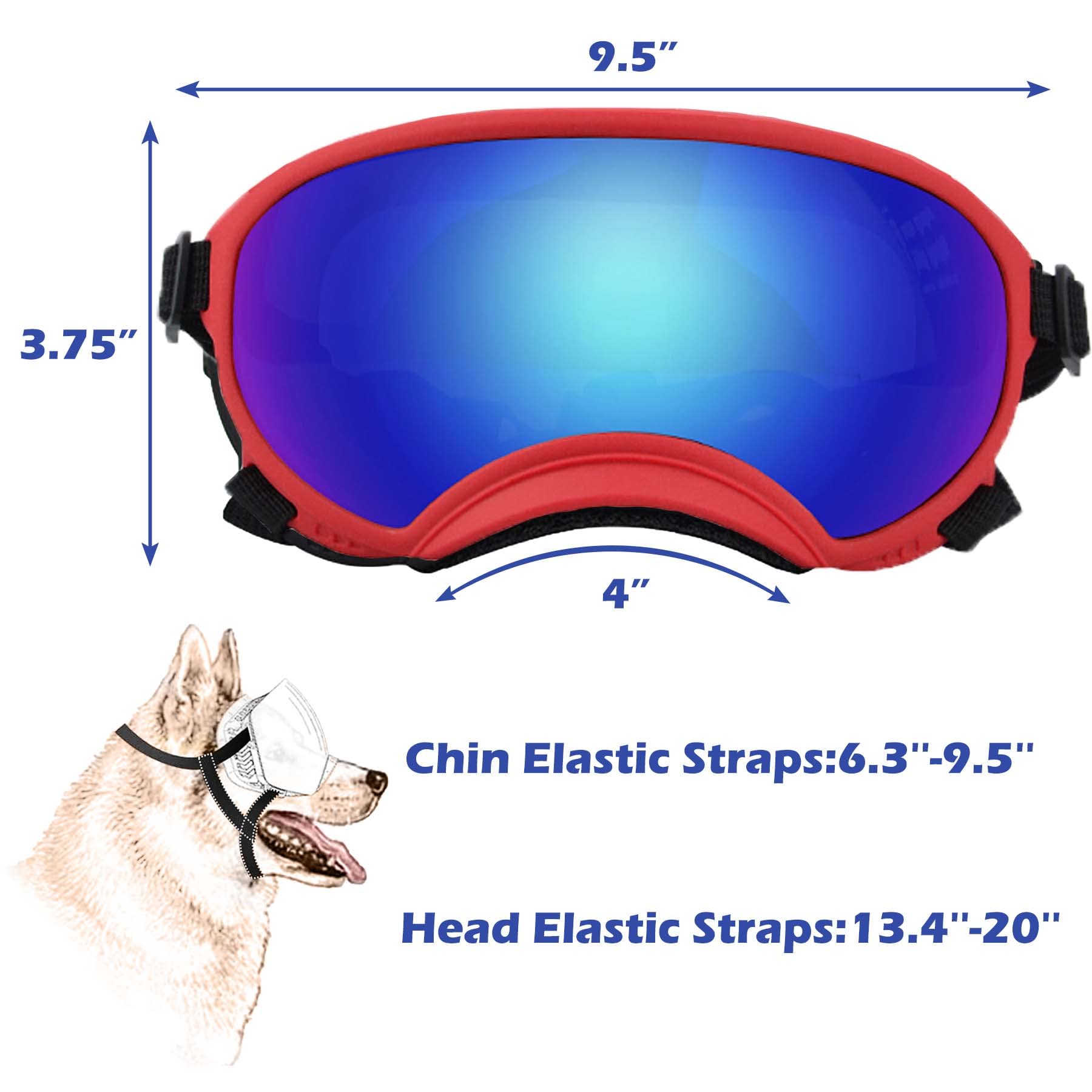 NICERINC PET large dog sunglasses UV-protection emphasizes eye safety during sunny walks.