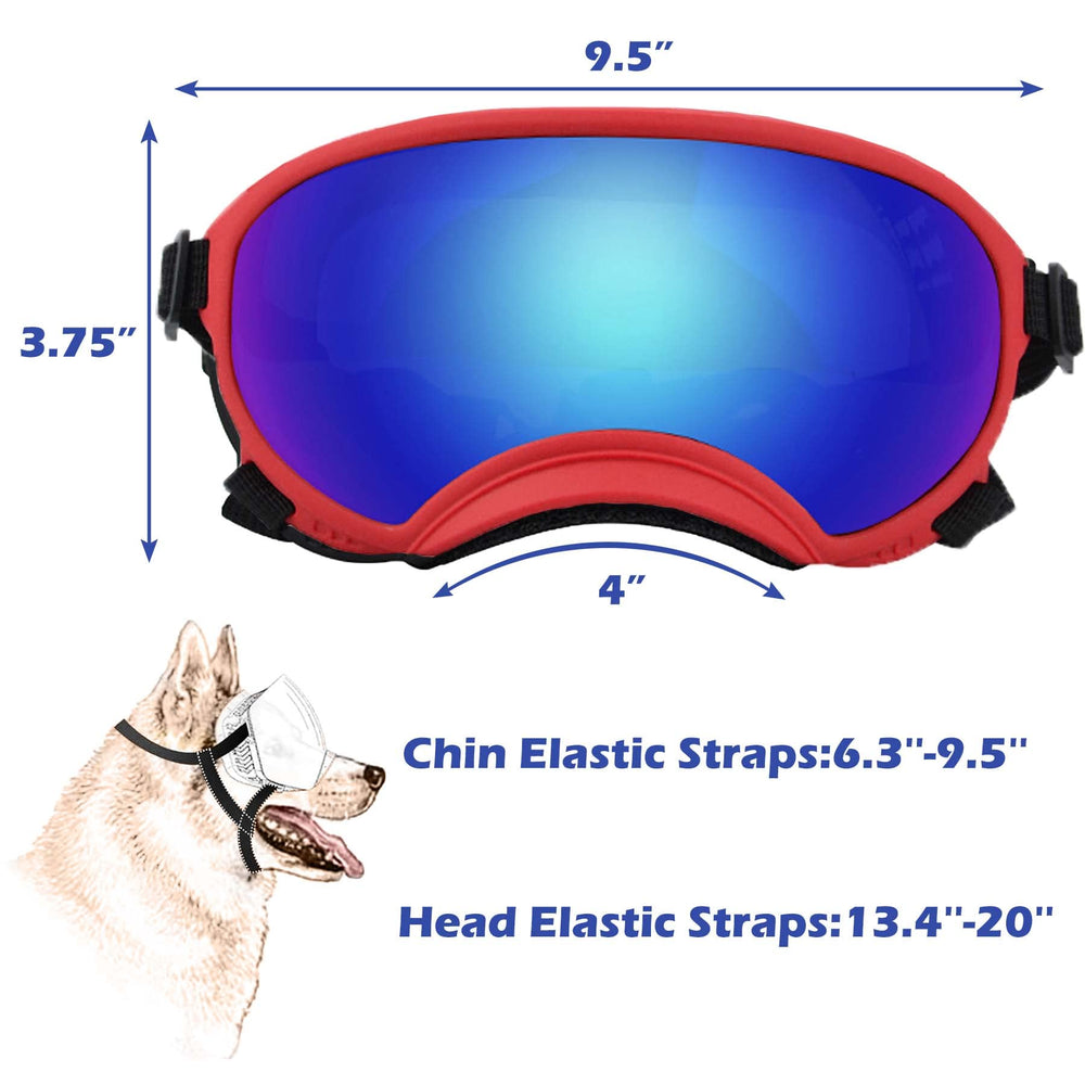 NICERINC PET large dog sunglasses UV-protection emphasizes eye safety during sunny walks.