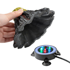 NICREW aquarium volcano colors changing delivers vivid, dynamic lighting for tank interest
