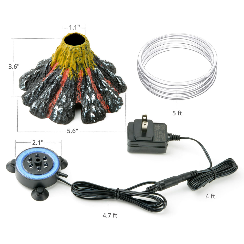 NICREW volcano fits most tanks for versatile decorative use
