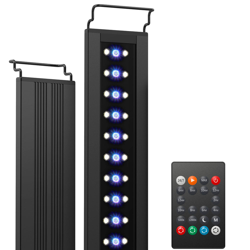 NICREW C10 LED aquarium light overview showing full spectrum for plant growth.