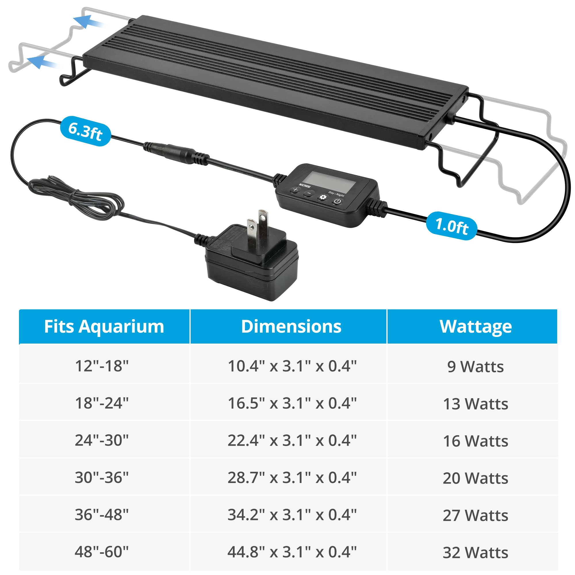 NICREW C10 water-resistant design suitable for humid tank environments