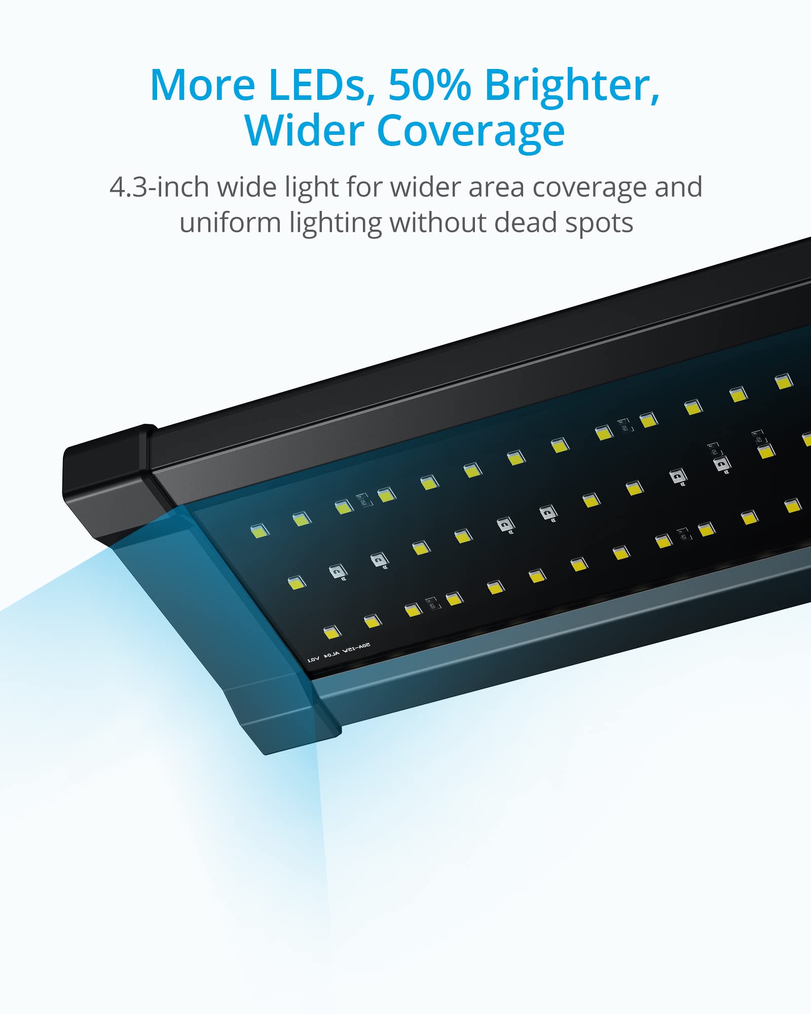 NICREW ClassicLED Gen 2 blue-white LEDs create vibrant aquatic scenes