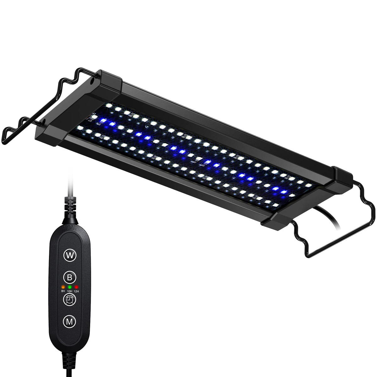 NICREW ClassicLED Gen 2 light panel illuminated over an aquarium for even brightness