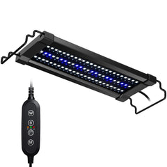 NICREW ClassicLED Gen 2 light panel illuminated over an aquarium for even brightness