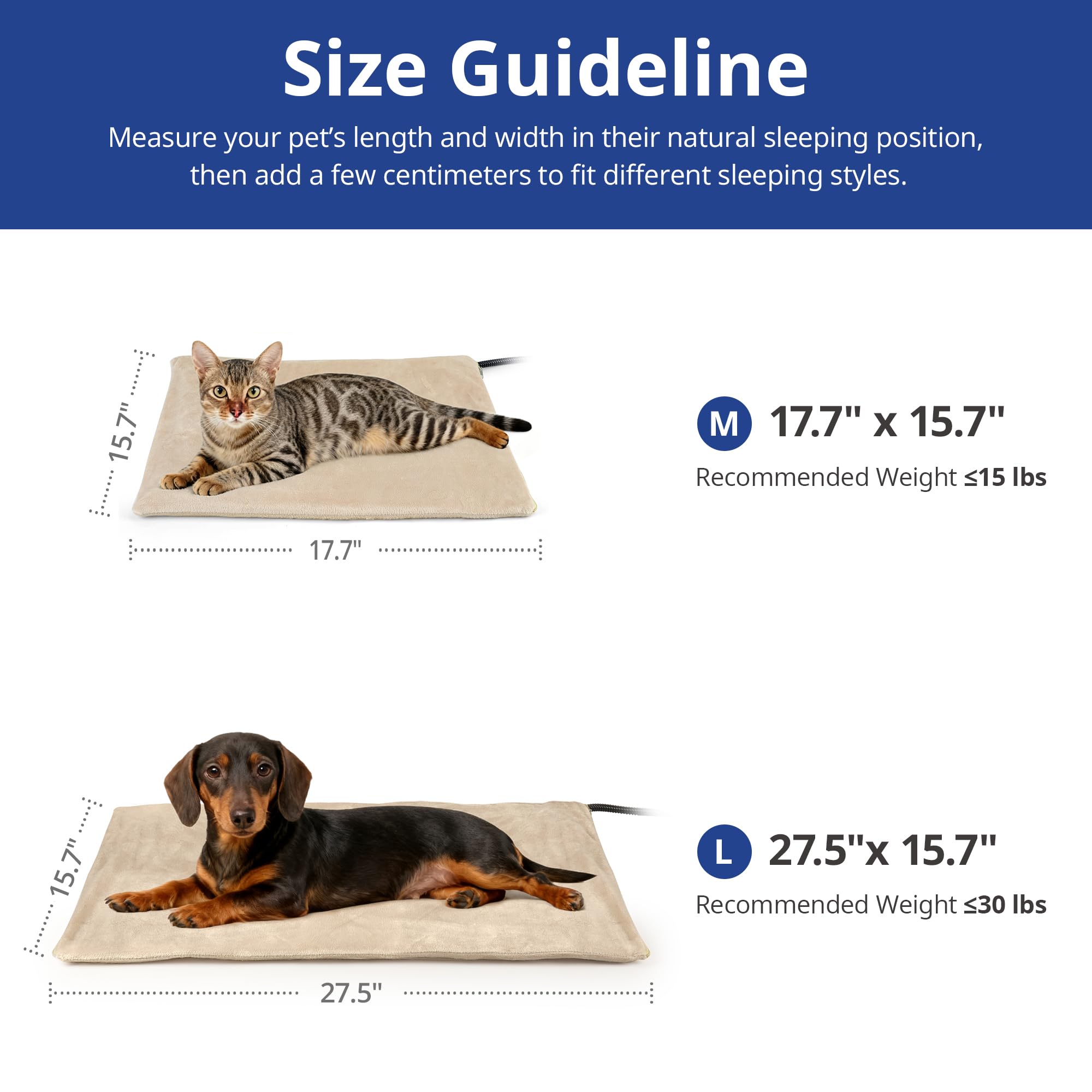 NICREW heating pad preset temps 96-108°F for warm comfort