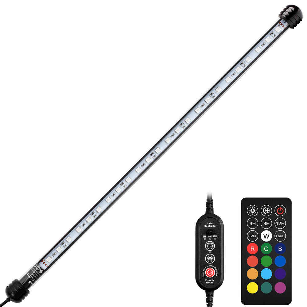 NICREW LED Aquarium Light 19-inch submersible provides vivid color to highlight fish and plants.