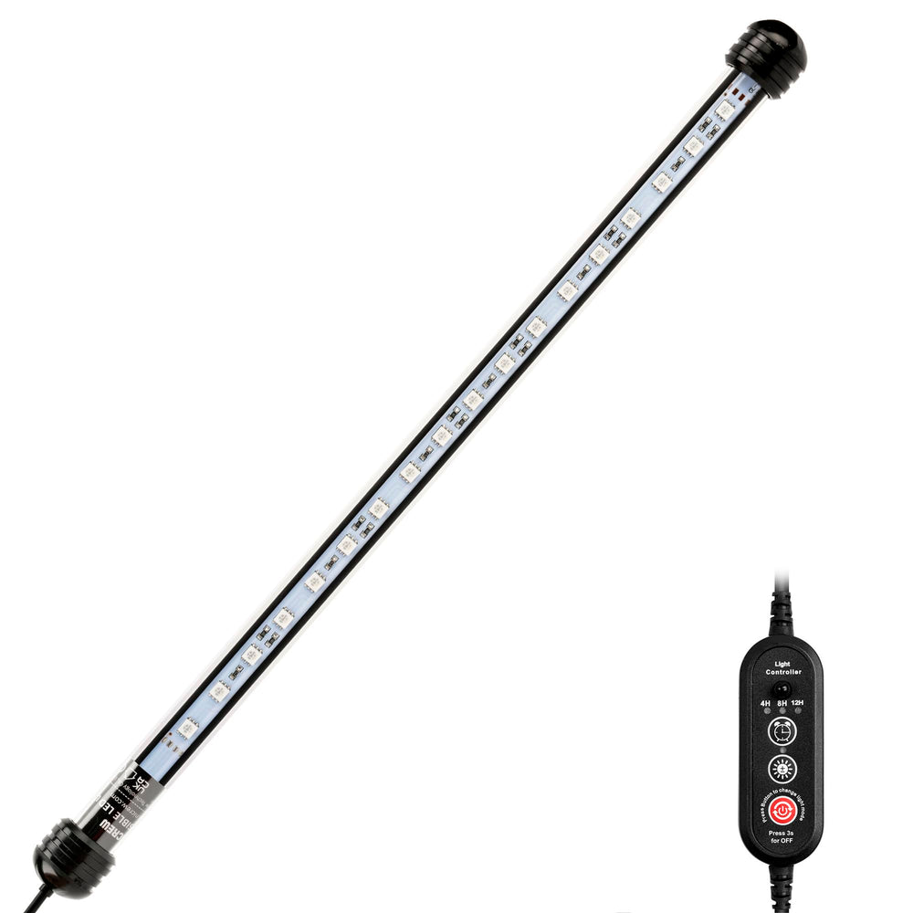 NICREW LED Aquarium Light slim-design highlights a compact tank with easy mounting