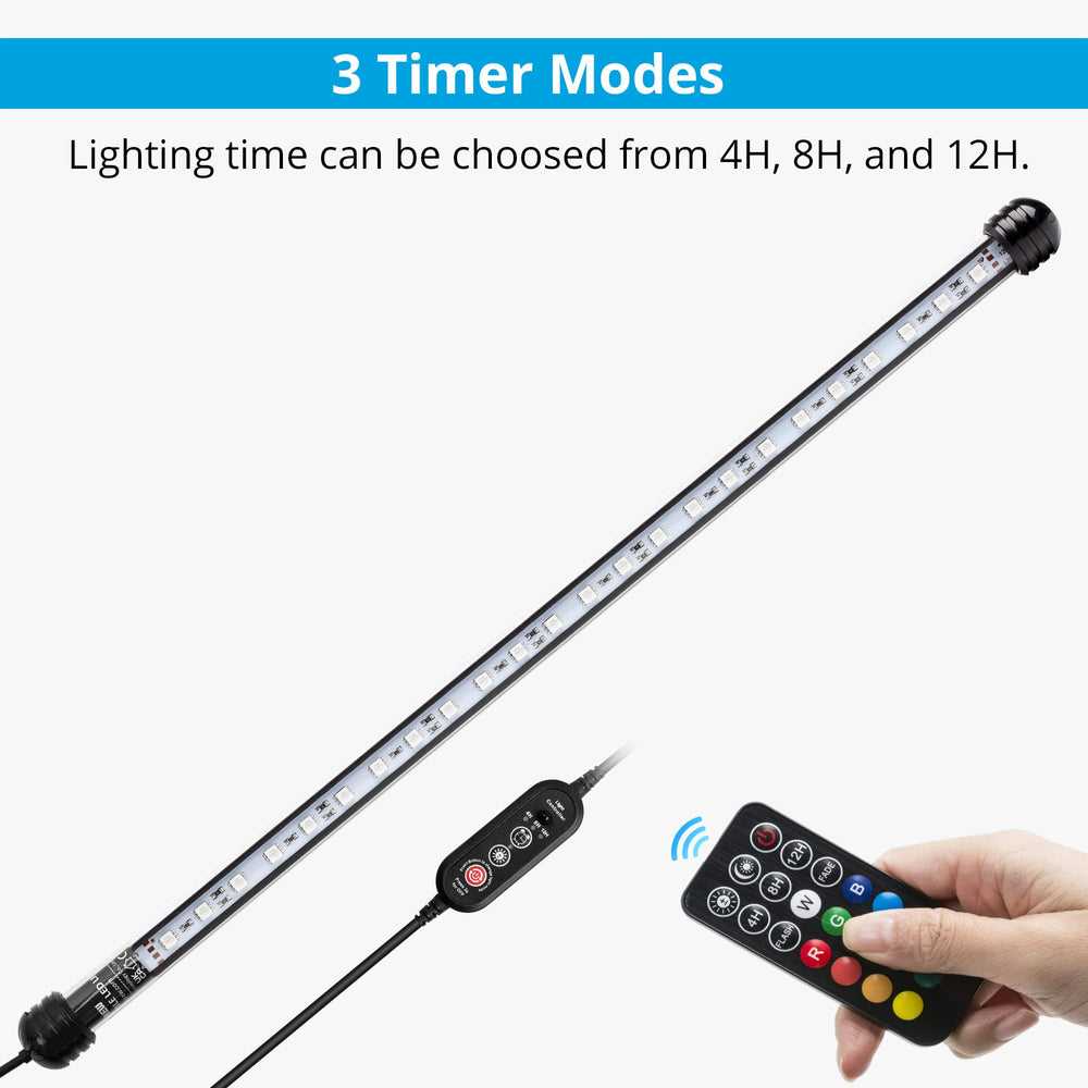 NICREW LED Aquarium Light sunrise-sunset feature gradually brightens and fades for natural transitions.
