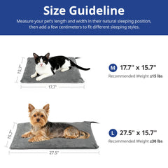 NICREW pet heating pad size 27-5x15-7 provides roomy lounging area.