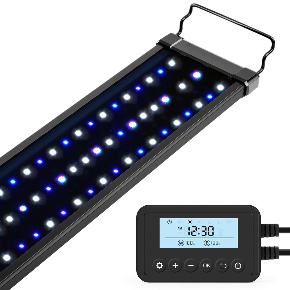NICREW saltwater light front view demonstrates compact reef-ready design for efficient setup.